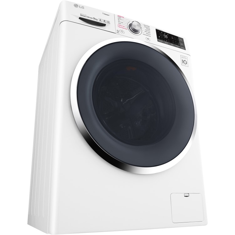 Refurbished LG F4J7VY2WD Freestanding 9KG 1400 Spin Washing Machine With Steam And Wifi Control White