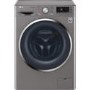 LG F4J8FH2S 9kg Wash 6kg Dry Eco Hybrid Freestanding Washer Dryer With TrueSteam And SmartThinQ - Shiny Steel