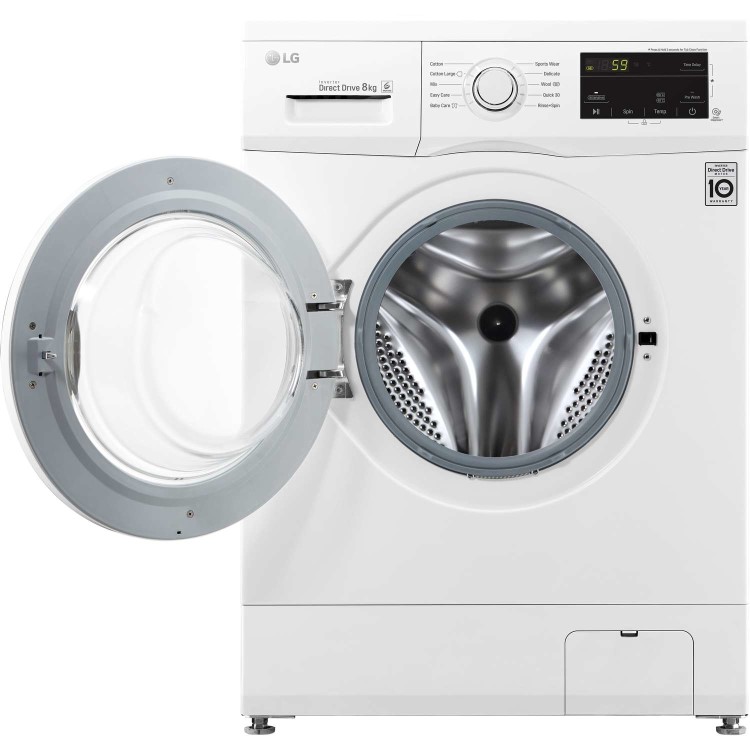 Refurbished LG F4MT08W Freestanding 8KG 1400 Spin Washing Machine White