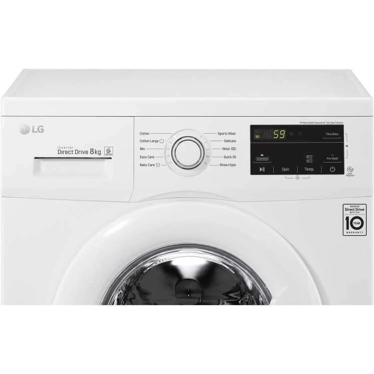 Refurbished LG F4MT08W Freestanding 8KG 1400 Spin Washing Machine White