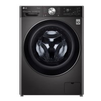 LG V11 12kg 1400rpm Freestanding Washing Machine - Black Steel