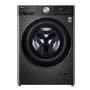 LG V11 12kg 1400rpm Freestanding Washing Machine - Black Steel