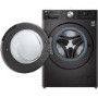 LG V11 12kg 1400rpm Freestanding Washing Machine - Black Steel