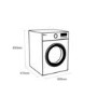 LG V11 12kg 1400rpm Freestanding Washing Machine - Black Steel