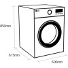 LG V7 TurboWash 12kg Freestanding Washing Machine With Steam - White