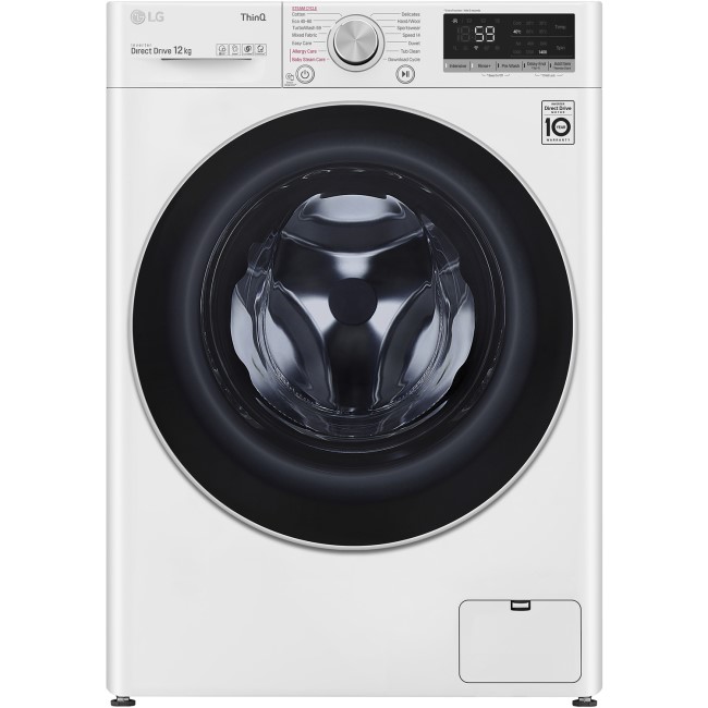 Refurbished LG V7 F4V712WTSE Freestanding 12KG 1400 Spin Washing Machine With Steam White