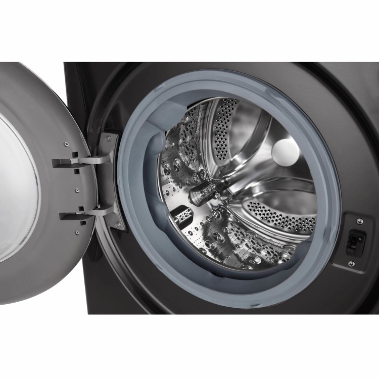 LG F4V909BTS 9kg 1400rpm AI DD Freestanding Washing Machine With TurboWash 360 & Steam - Black Steel