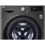 LG F4V909BTS 9kg 1400rpm AI DD Freestanding Washing Machine With TurboWash 360 & Steam - Black Steel