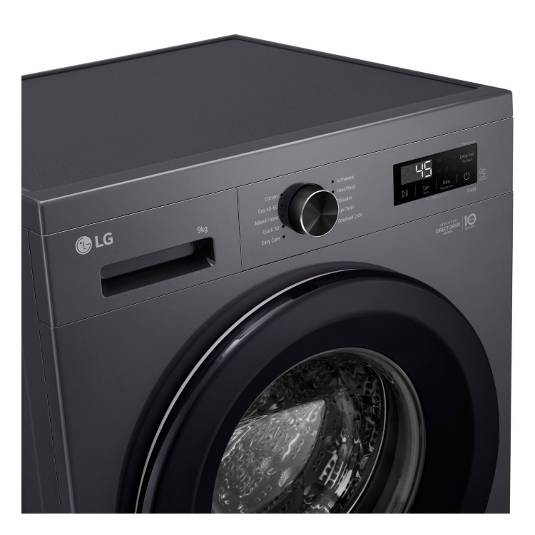 LG X10 Series 9kg 1400rpm Washing Machine - Graphite