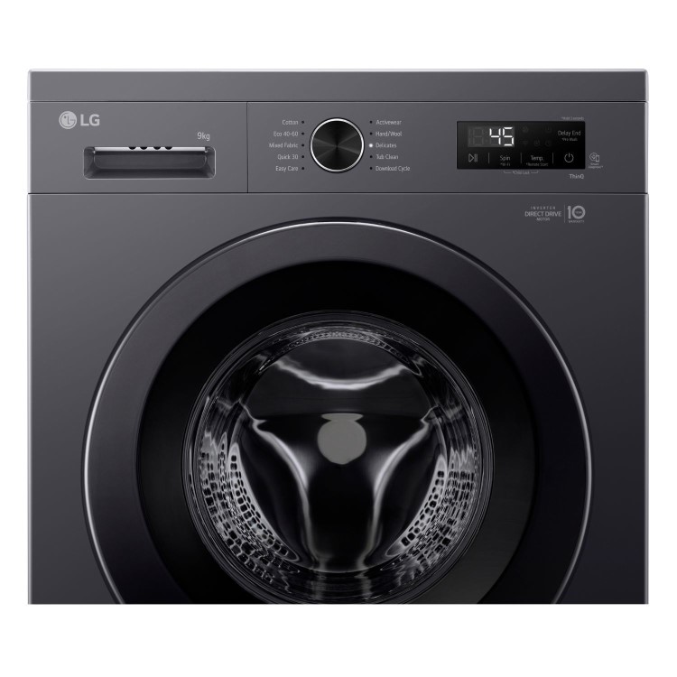 LG X10 Series 9kg 1400rpm Washing Machine - Graphite