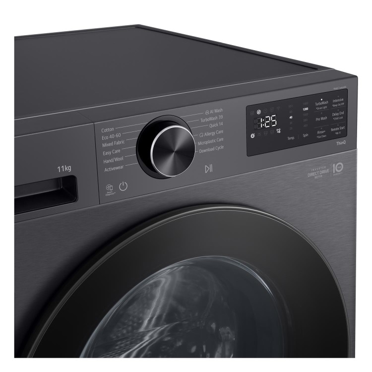 LG VX50 Series 11kg 1400rpm Washing Machine - AI Direct Drive Black