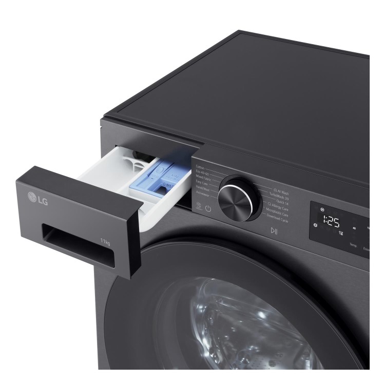LG VX50 Series 11kg 1400rpm Washing Machine - AI Direct Drive Black