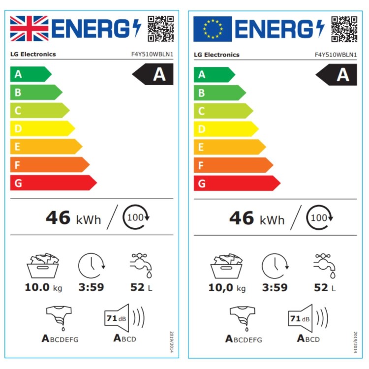 LG F4Y510WBLN 10kg 1400rpm Washing Machine - White