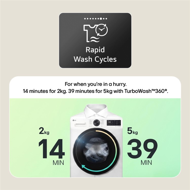 LG Series 4 Pro AI Direct Drive 11kg 1400rpm Washing Machine - Black