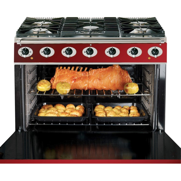 Falcon 90cm Dual Fuel Range Cooker with Dividable Single Oven - Stainless Steel