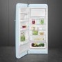 Smeg 244 Litre Fifties Style Left Hand Hinge Fridge with Icebox - Pastel Blue