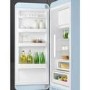 Smeg 244 Litre Fifties Style Left Hand Hinge Fridge with Icebox - Pastel Blue