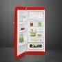 Smeg 244 Litre Fifties Style Left Hand Hinge Freestanding Fridge With Ice Box – Red