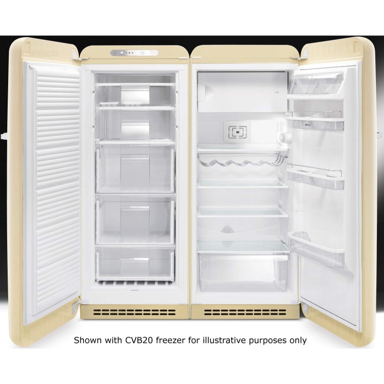 Smeg FAB28QBL1 60cm Wide Retro Style Right Hinge Freestanding Fridge - Blue