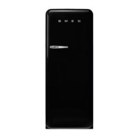 Smeg 244 Litre Fifties Style Right Hand Hinge Freestanding Fridge With Ice Box – Black