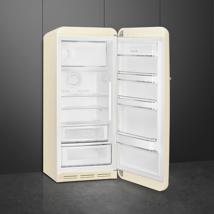 Smeg 244 Litre Fifties Style Right Hand Hinge Freestanding Fridge With Ice Box – Cream