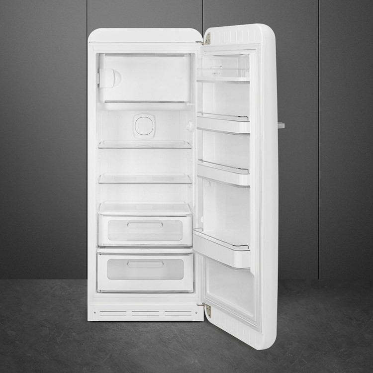 Smeg 244 Litre Fifties Style Right Hand Hinge Fridge with Icebox - White