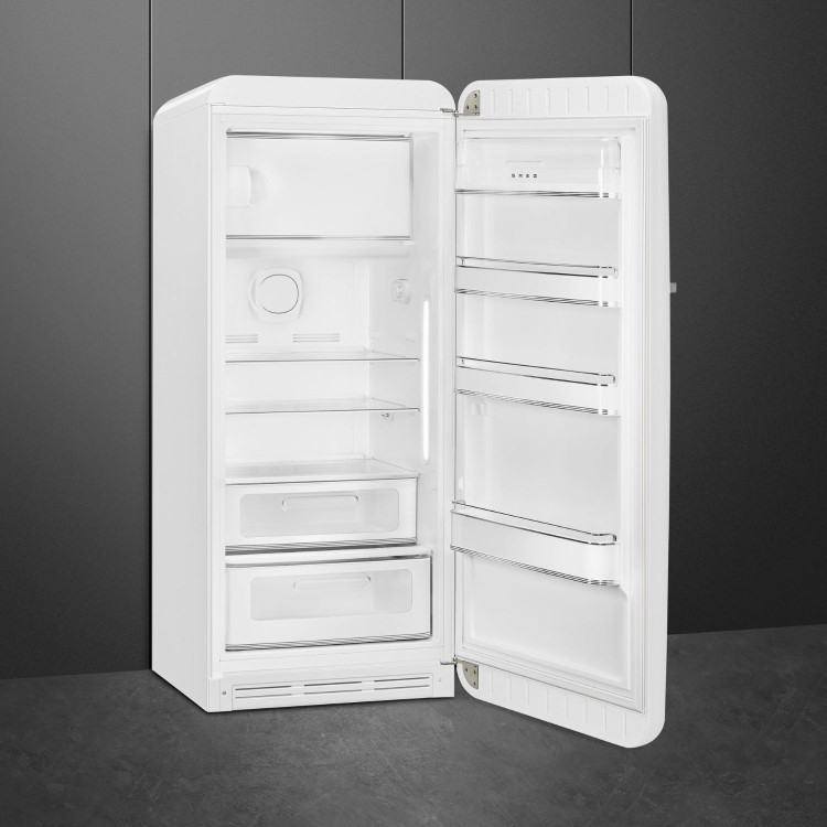 Smeg 244 Litre Fifties Style Right Hand Hinge Fridge with Icebox - White
