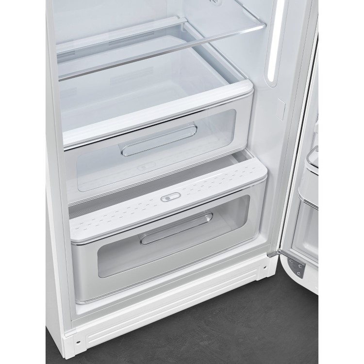 Smeg 244 Litre Fifties Style Right Hand Hinge Fridge with Icebox - White