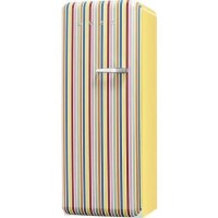 Smeg FAB28YCS1 60cm Wide Retro Style Left Hinge Freestanding Fridge - Candy Stripe