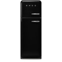 FAB30LBL5UK Smeg 294 Litre Fifties Style Left Hand Hinge Top Mount Fridge Freezer - Black