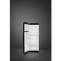 Smeg 294 Litre Fifties Style Left Hand Hinge Top Mount Fridge Freezer - Black