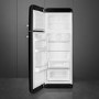 Smeg 294 Litre Fifties Style Left Hand Hinge 70/30 Fridge Freezer - Black