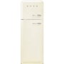 Smeg 294 Litre Fifties Style Left Hand Hinge Top Mount Fridge Freezer - Cream