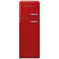 Smeg 294 Litre Fifties Style Left Hand Hinge Top Mount Fridge Freezer - Red Smeg 294 Litre Fifties Style Left Hand Hinge Top Mount Fridge Freezer - Red