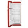 Smeg 294 Litre Fifties Style Left Hand Hinge Top Mount Fridge Freezer - Red
