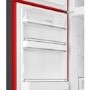 Smeg 294 Litre Fifties Style Left Hand Hinge Top Mount Fridge Freezer - Red