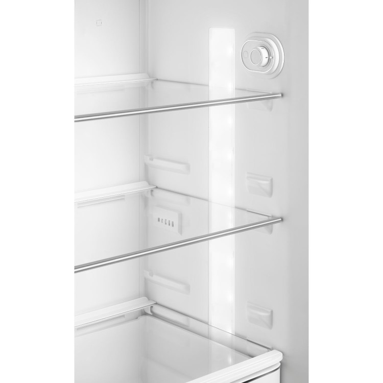 Smeg 294 Litre Fifties Style Left Hand Hinge 70/30 Fridge over No Frost Freezer - White