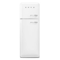 Smeg 294 Litre Fifties Style Left Hand Hinge 70/30 Freestanding Fridge Freezer - White