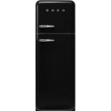 FAB30RBL5UK Smeg 294 Litre Fifties Style Right Hand Hinge Top Mount Fridge Freezer - Black