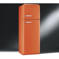 GRADE A1 - Smeg FAB30RFO Fifties Style Right Hand Hinge Top Mount Freestanding Fridge Freezer - Orange