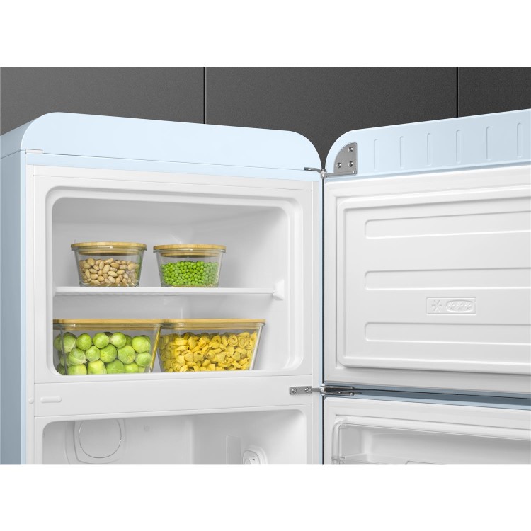 Smeg 294 Litre Fifties Style Right Hand Hinge 70/30 Fridge Freezer - Pastel Blue