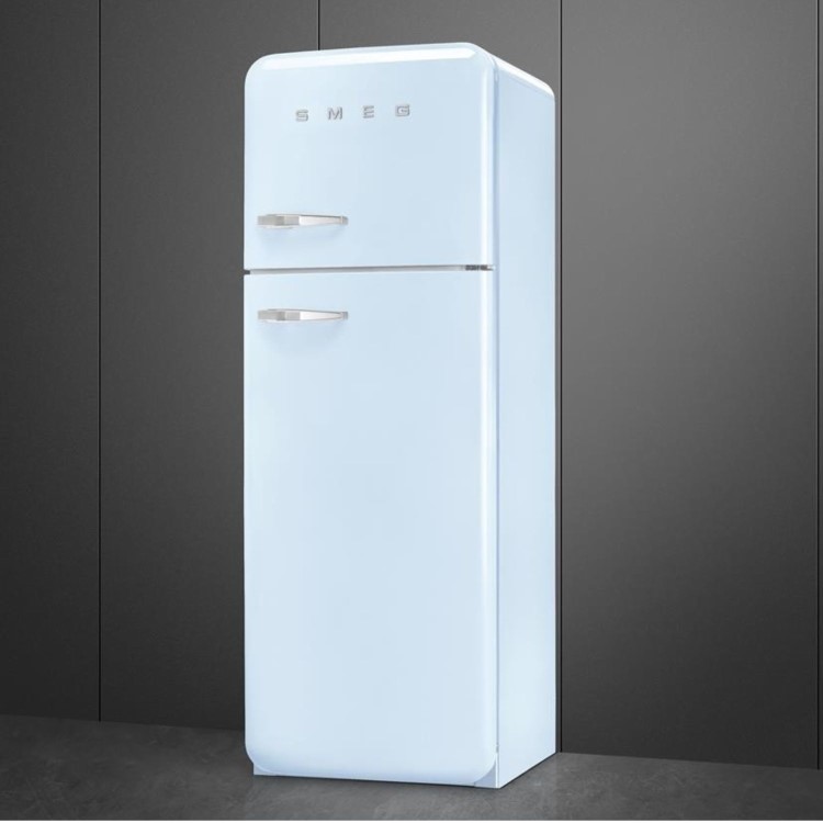 Smeg 294 Litre Fifties Style Right Hand Hinge 70/30 Fridge Freezer - Pastel Blue