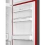 Smeg 294 Litre Fifties Style Right Hand Hinge Top Mount Fridge Freezer - Red