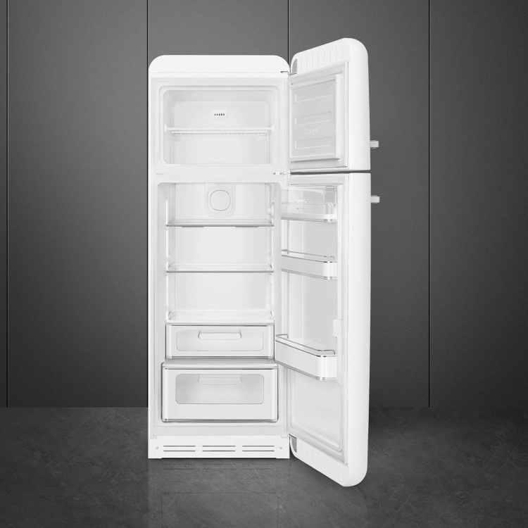 Smeg 294 Litre Fifties Style Right Hand Hinge 70/30 Fridge Freezer - White