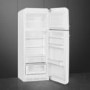 Smeg 294 Litre Fifties Style Right Hand Hinge 70/30 Fridge Freezer - White