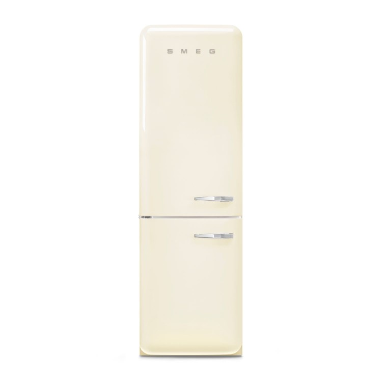 Smeg 331 Litre Fifties Style Left Hand Hinge 70/30 Fridge Freezer - Cream