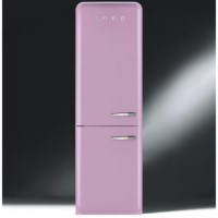 Smeg FAB32LNP Fifties Style Frost Free Left Hand Hinge Freestanding Fridge Freezer Pink