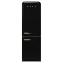 FAB32RBL5UK Smeg 331 Litre Fifties Style Left Right Hinge 60/40 Freestanding Fridge Freezer - Black