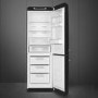 Smeg 331 Litre Fifties Style Left Right Hinge 60/40 Freestanding Fridge Freezer - Black