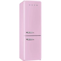 Smeg FAB32RNP Fifties Style Frost Free Right Hand Hinge Freestanding Fridge Freezer Pink
